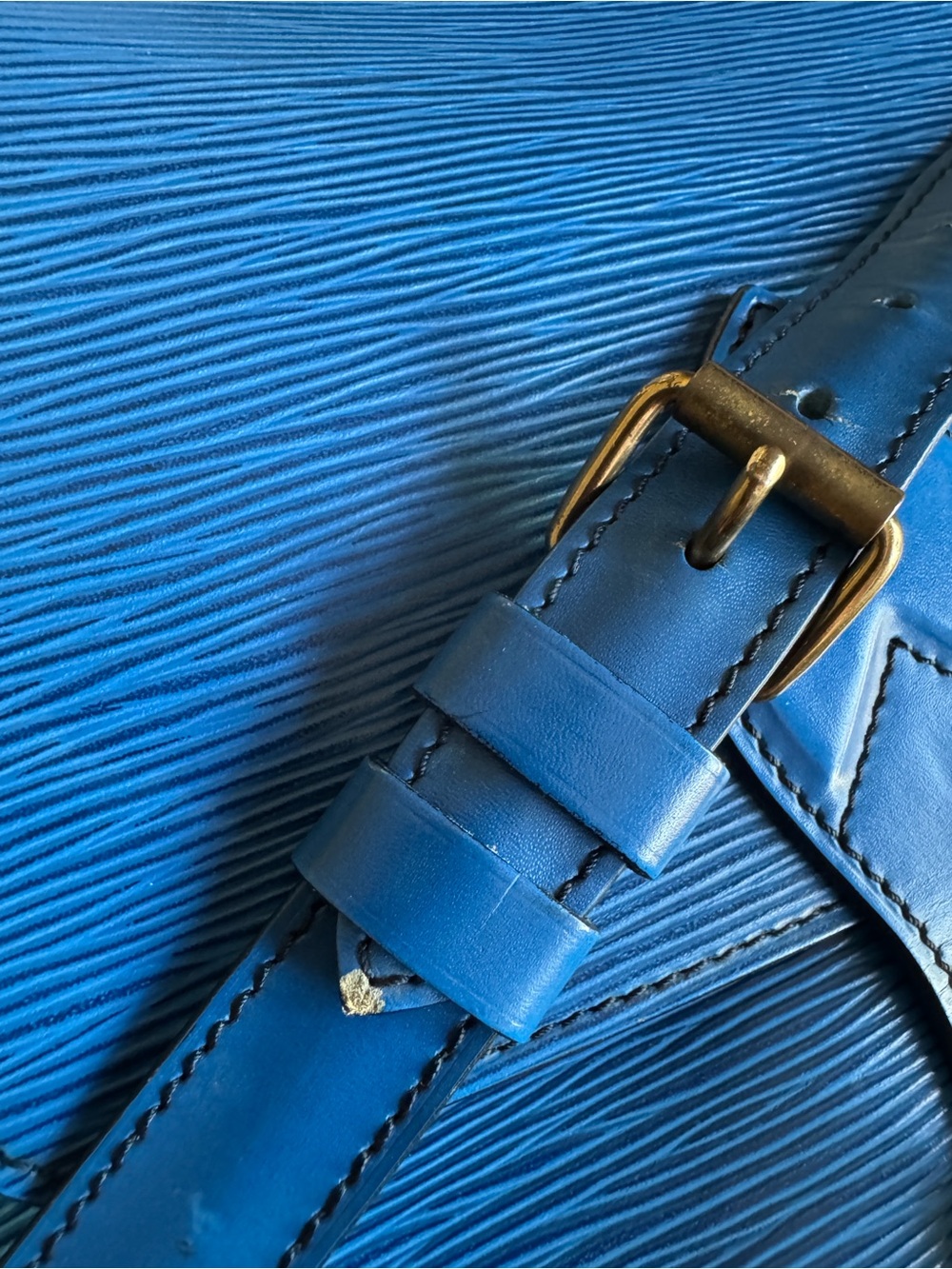 Louis Vuitton Cobalt Blue Epi Leather Shoulder Bag - Picture 11 of 13